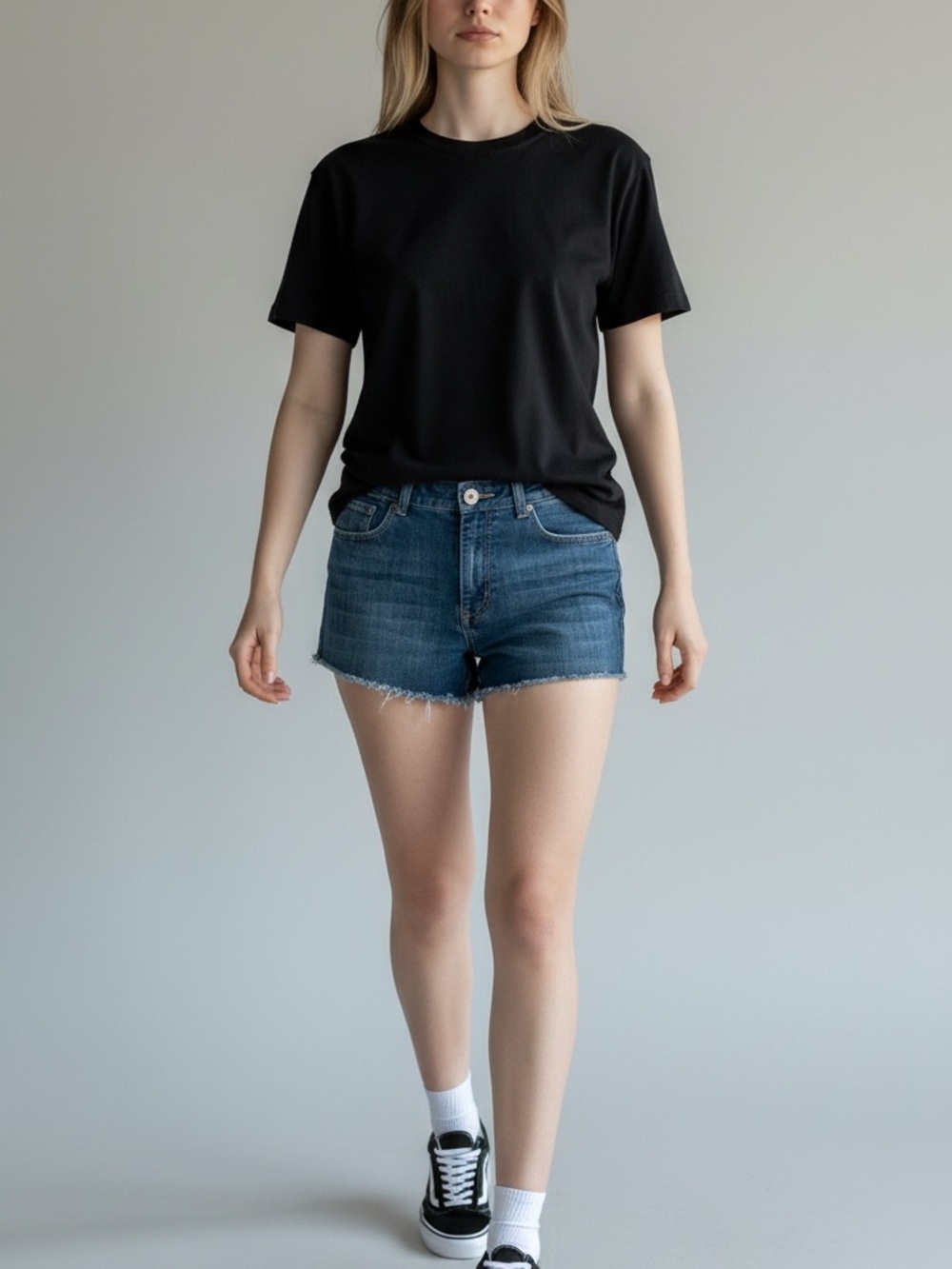 Blue Rag Denim Cutoff Jean Shorts